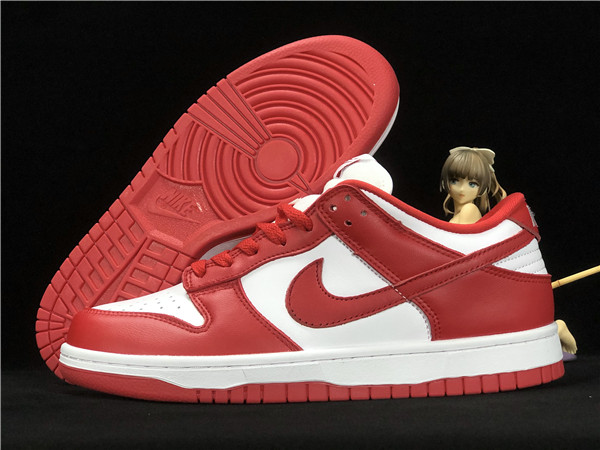 Men's Dunk Low SB White/Red Shoes 064 Men's Dunk Low SB White/Red Shoes 064